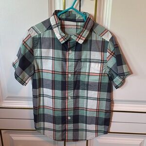 Cat & Jack Plaid Button Down Plaid Shirt